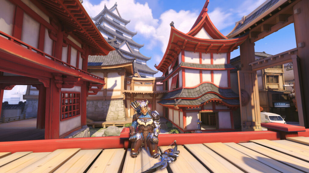 Screenshot of Hanzo in Hanamura (Image via Blizzard Entertainment)