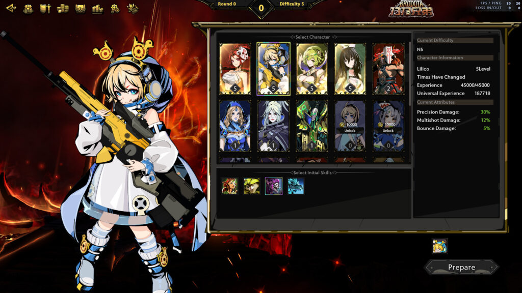 Screenshot of the hero selection screen (Image via Sunlight Studio)