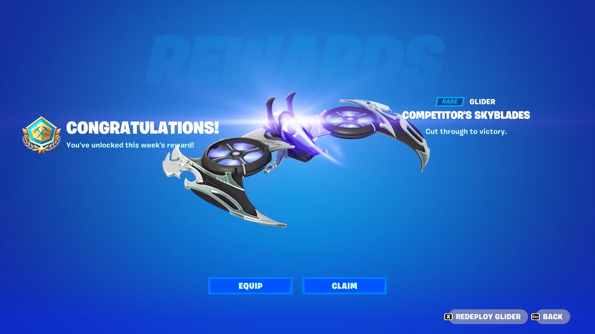 How to unlock the Fortnite Competitor's Skyblades Glider