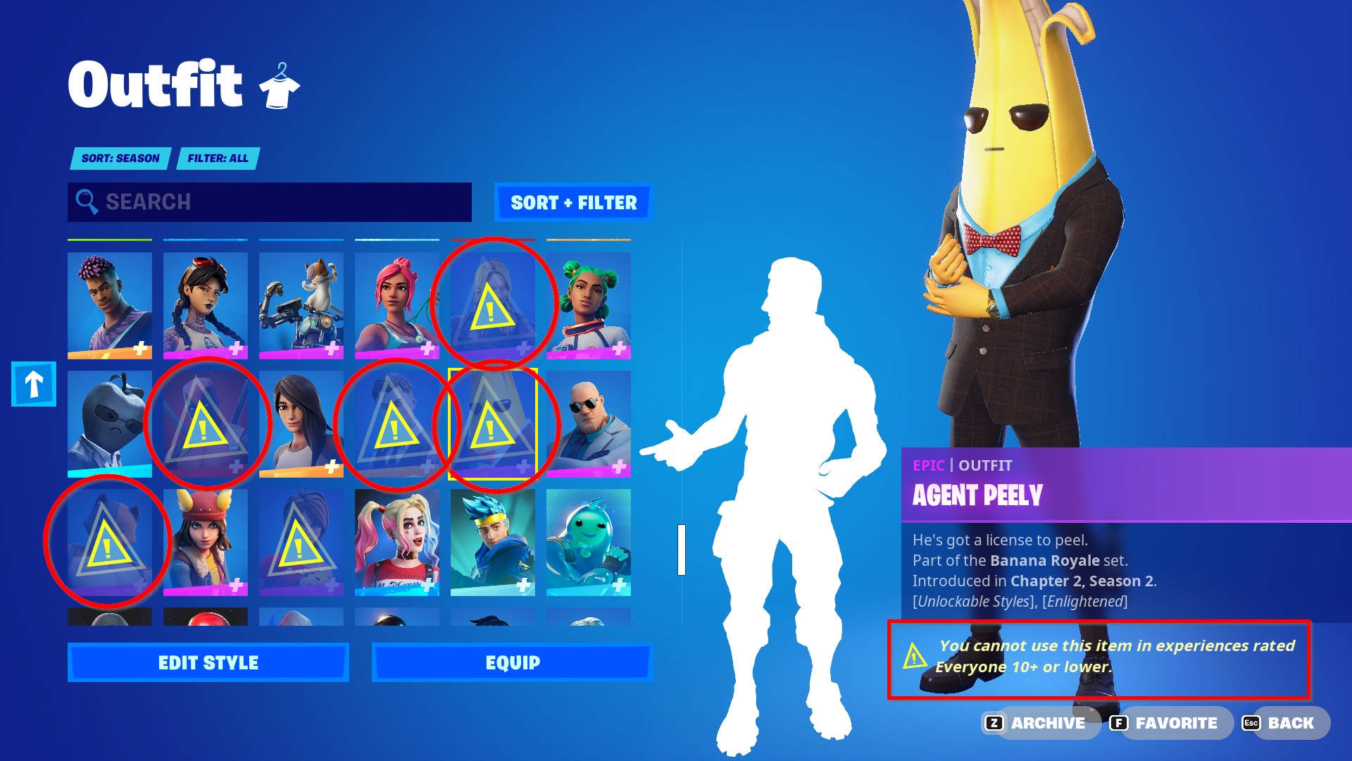 New Fortnite age restriction prevents you from using skins in certain game  modes (updated)