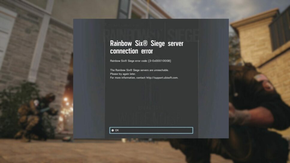 How to fix Rainbow Six Siege Error 3-0x0001000b cover image