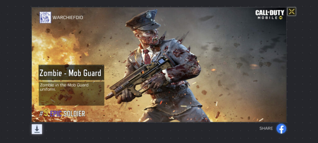 Zombie - Mob Guard Epic Operator Skin (Image via Activision Publishing, Inc.)