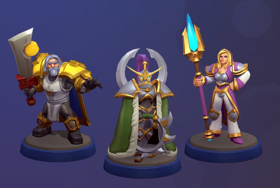 Warcraft Rumble Alliance Leaders: Tirion Fordring, Maiev Shadowsong, Jaina Proudmoore