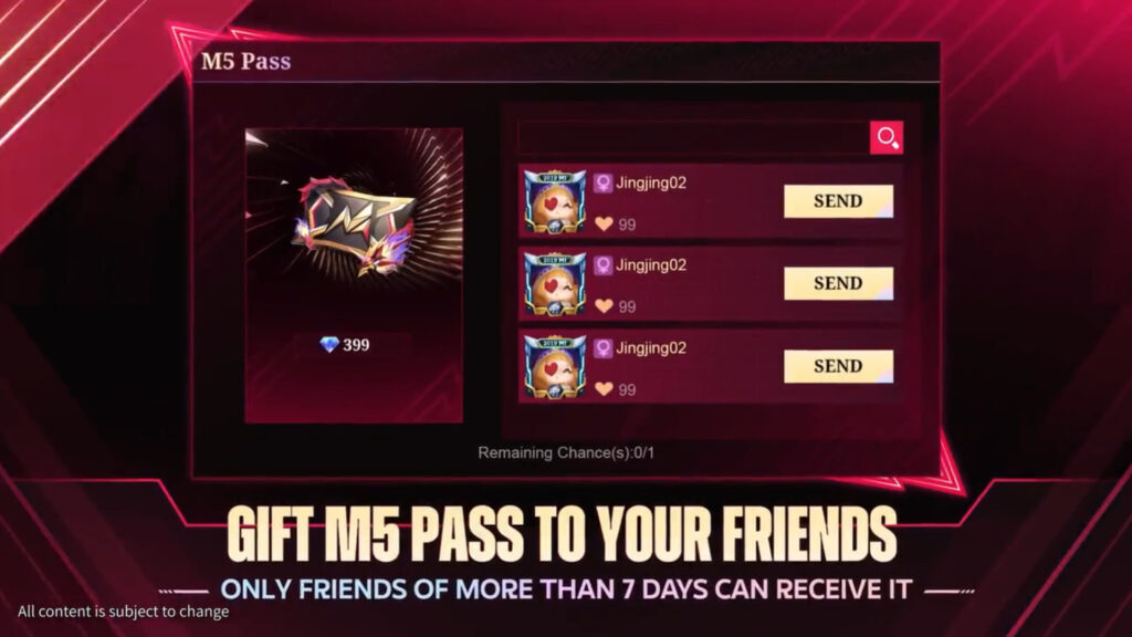 You can gift the regular M5 Pass to a friend.<br>(Image via Moontoon)