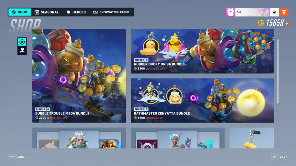 Overwatch 2 Bathmaster Zenyatta skin in the shop (Image via Blizzard Entertainment)