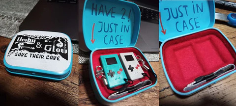 Thumby carrying cases (Image via TinyCircuits and Laveréna Wienclaw)