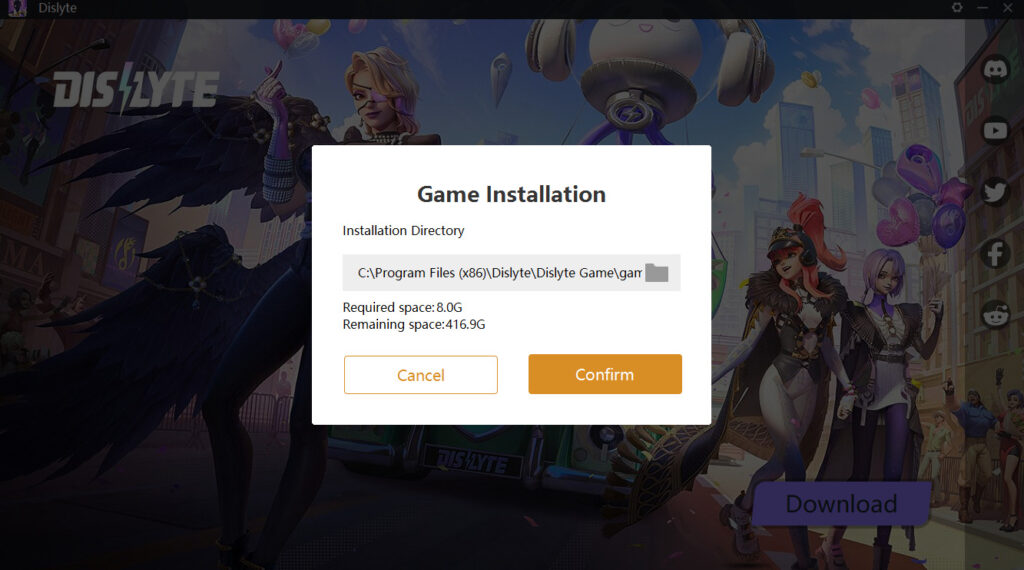 Dislyte installation and download screenshot (Image via esports.gg)