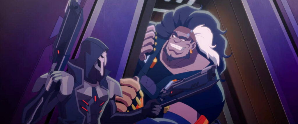 Reaper and Mauga in the Overwatch 2 animated short (Image via Blizzard Entertainment)