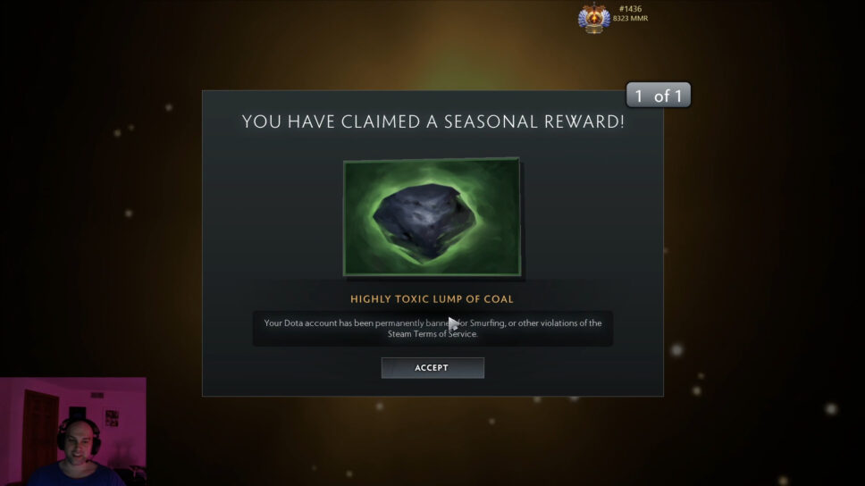 Dota 2 streamer Mason banned after opening Frostivus gift. cover image
