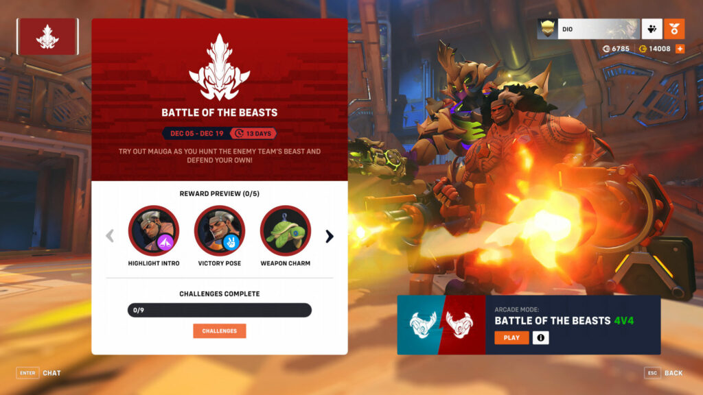 Overwatch 2 Battle of the Beast game mode (Image via Blizzard Entertainment)
