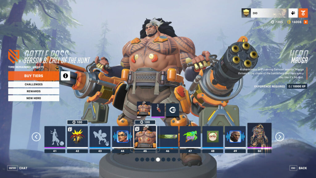 How to unlock Mauga in Overwatch 2 for free (Image via Blizzard Entertainment)