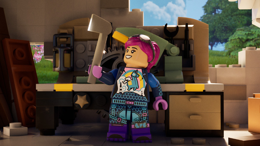 Screenshot of the LEGO Fortnite game mode (Image via Epic Games and LEGO)