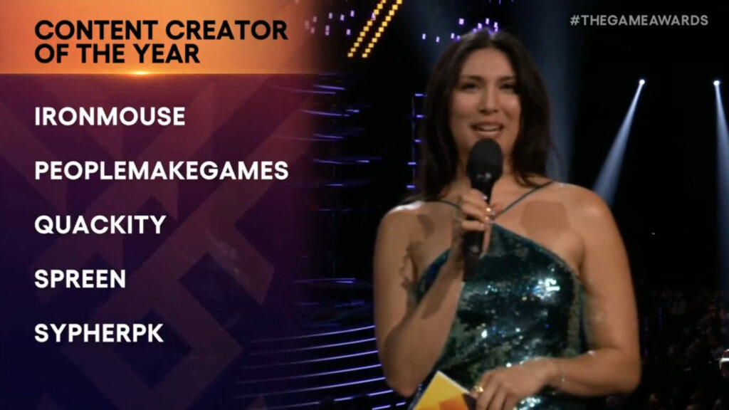 Ironmouse wins Content Creator of the Year at The Game Awards 2023 (Image via The Game Awards)