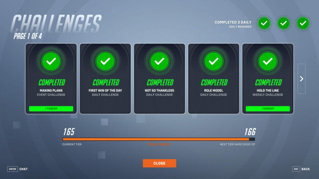 Completing Overwatch 2 challenges (Image via Blizzard Entertainment)