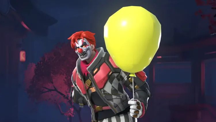 The Crimson Clown Soldier: 76 skin (Image via Blizzard Entertainment)