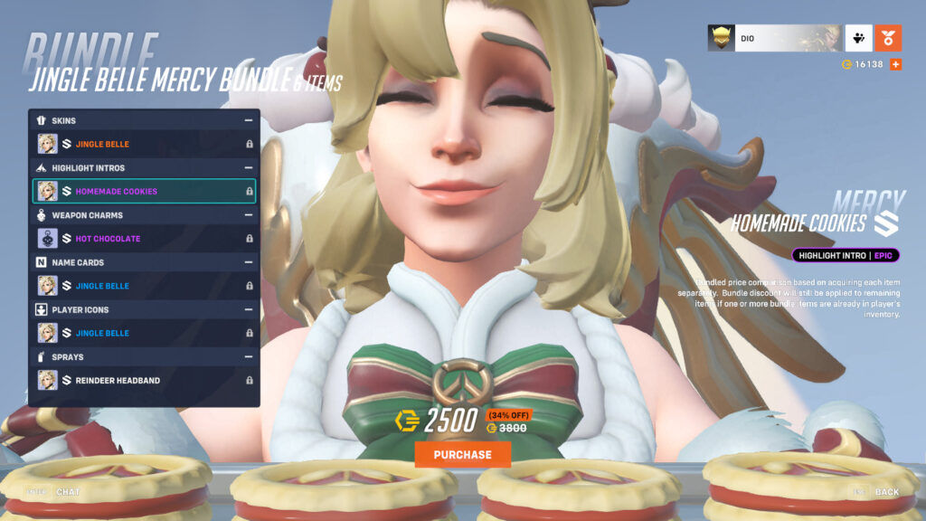 Mercy Homemade Cookies highlight intro (Image via Blizzard Entertainment)