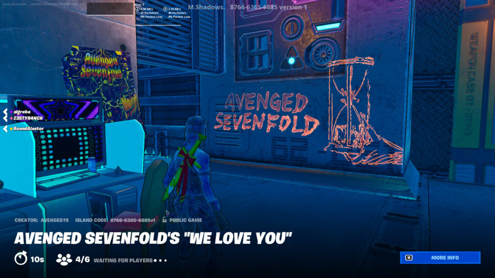 Avenged Sevenfold Fortnite map: First look and how to play cover image