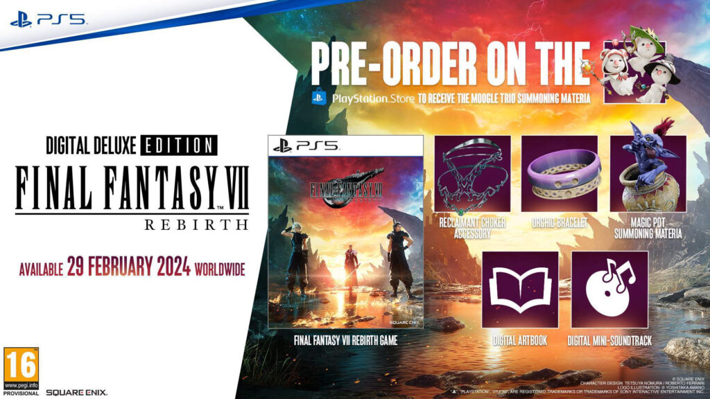 Final Fantasy VII Rebirth Digital Deluxe Edition (Image via Square Enix)