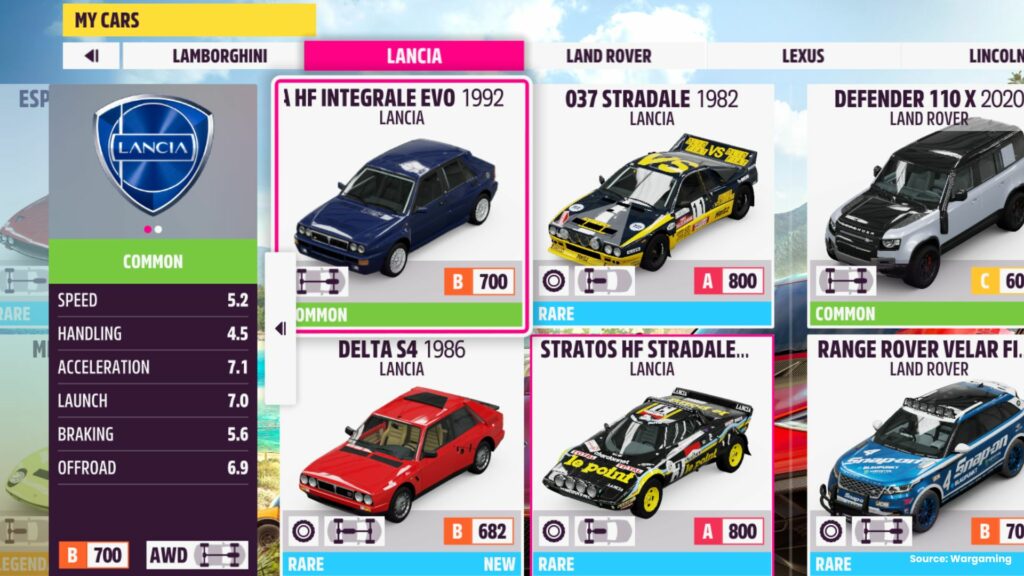 You can use either of the two Lancia Deltas for the Delta 100 treasure hunt (Image via esports.gg)