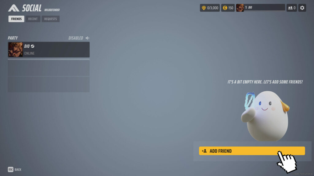How to invite people on The Finals - step two.<br>(Screenshot via esports.gg)