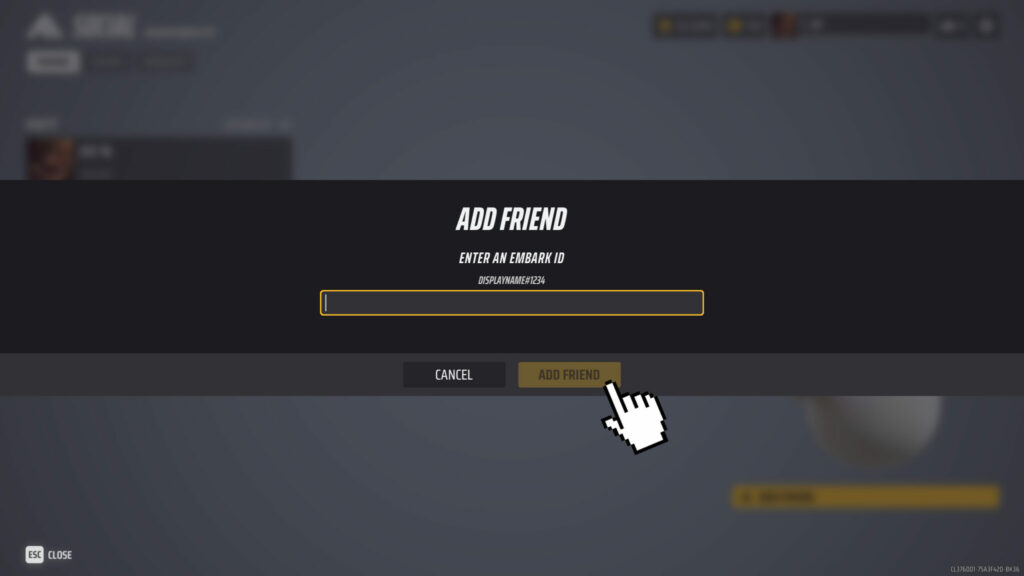 How to invite people on The Finals - step three.<br>(Screenshot via esports.gg)