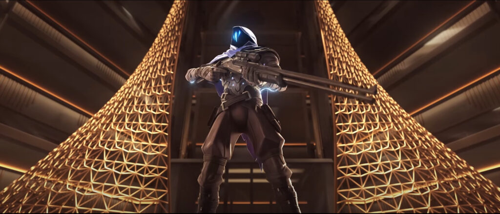 <em>The Outlaw sniper as featured in the Reckoning cinematic</em>