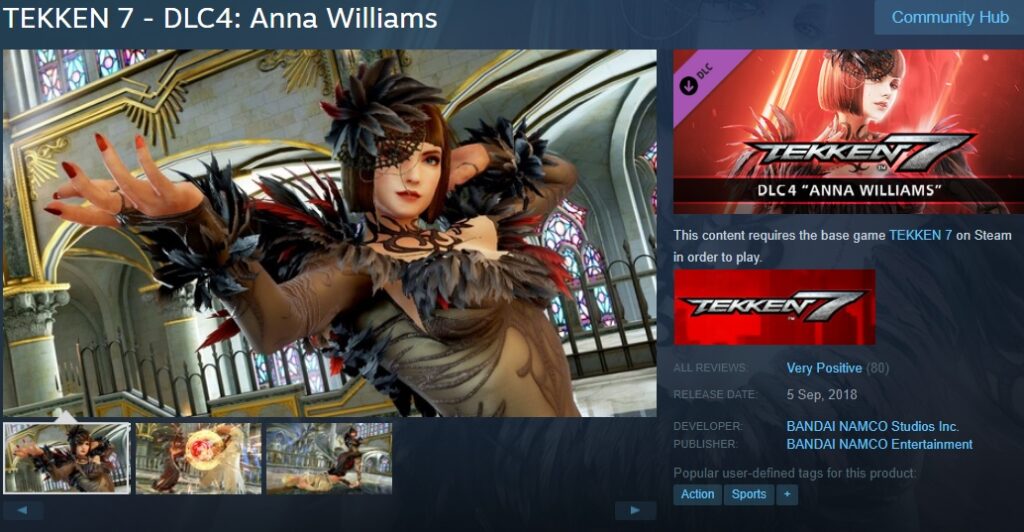 Anna Williams was a DLC character in the previous Tekken 7