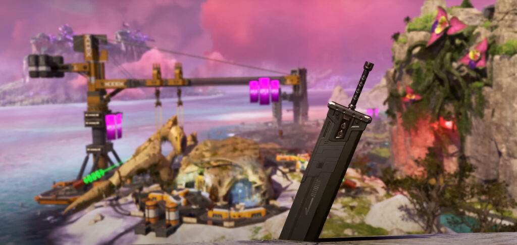 The Buster Sword in the Apex x FFVII takeover event (image via Apex Legends on YouTube)