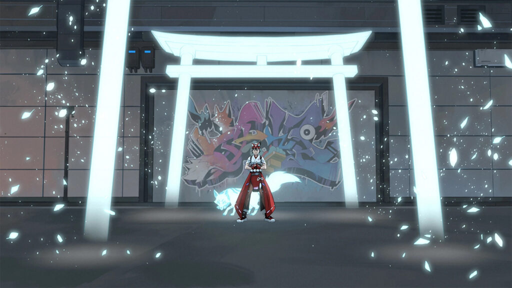 Kiriko protecting Kanezaka (Image via Blizzard Entertainment)