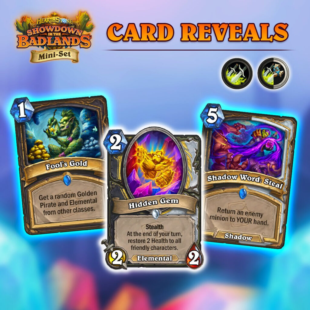 Fool's Gold, Hidden Gem, and Shadow Word: Steal in Hearthstone (Image via Blizzard Entertainment)