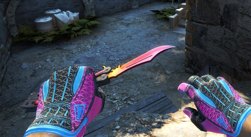 A Butterfly Fade paired with Sport Gloves | Vice (Image via <a href="https://twitter.com/Dragy" target="_blank" rel="noreferrer noopener">@Dragy</a>/Valve)