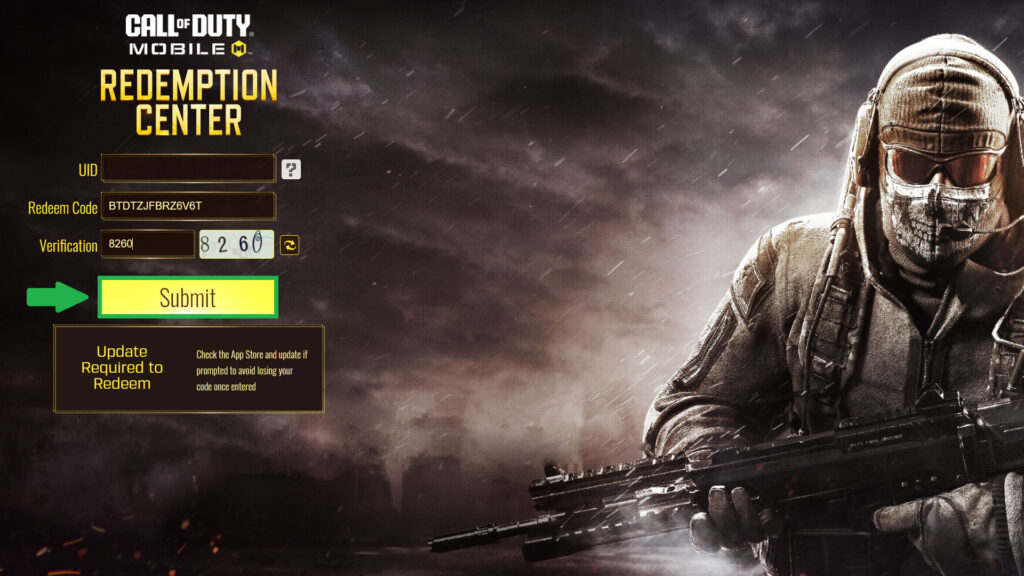 Redeem your CoD Mobile code (Image via Activision Publishing, Inc.)