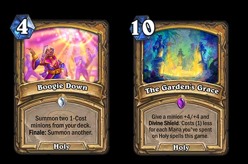 Boogie Down and The Garden’s Grace in Hearthstone (Image via Blizzard Entertainment)
