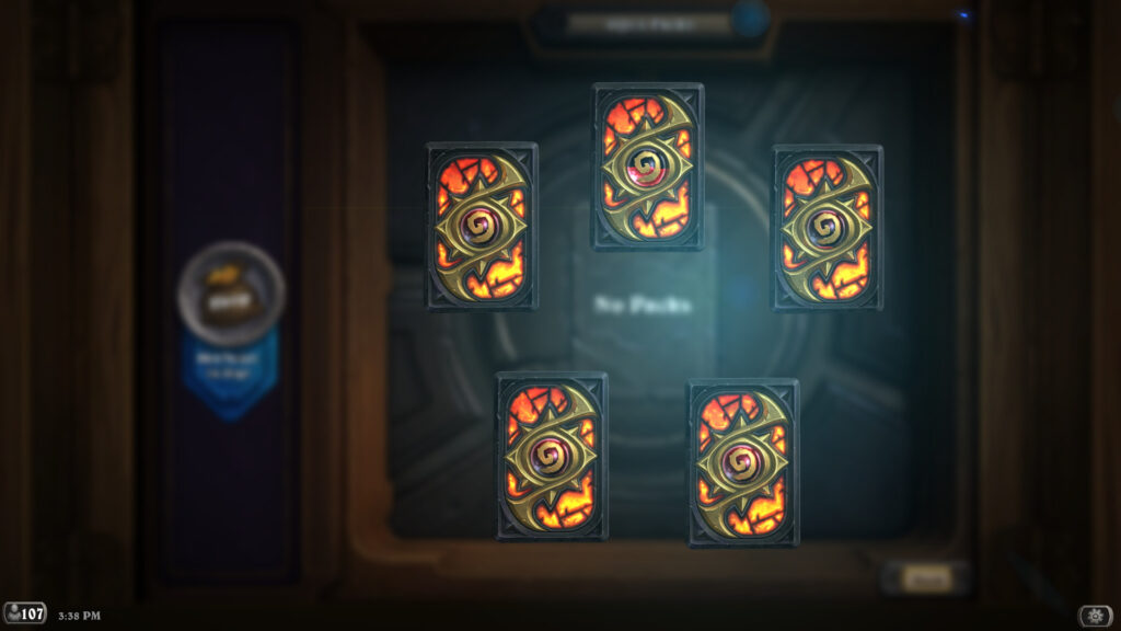 Your first Tavern Brawl victory of the week grants you a free Standard card pack (Image via Blizzard Entertainment)