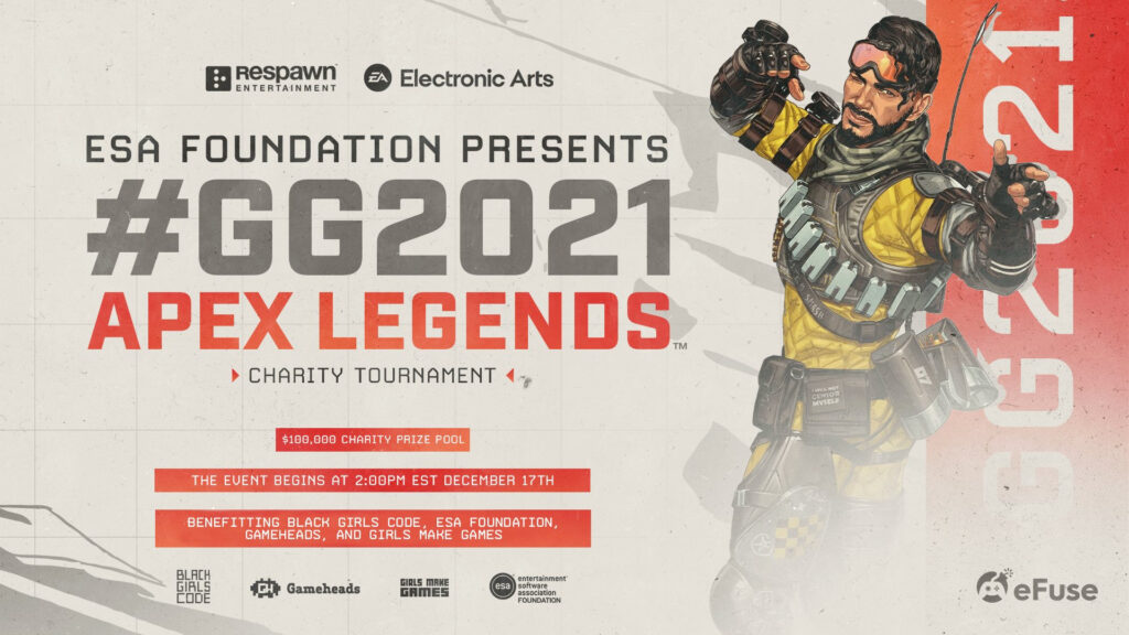 The ESA Foundation supported Black Girls Code, Gameheads, and Girls Make Games through an Apex Legends tournament (Image via ESA Foundation)