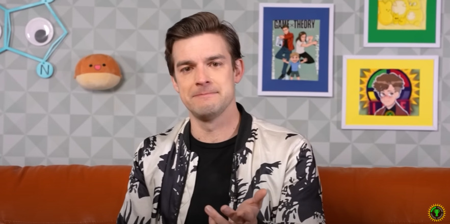 <em>MatPat in his "Goodbye Internet" video, section titled 'Try Not to Cry Challenge (IMPOSSIBLE)' (image via The Game Theorists on YouTube)</em>