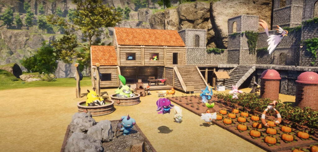 Various Palworld characters doing their chores (Image via Xbox on YouTube)