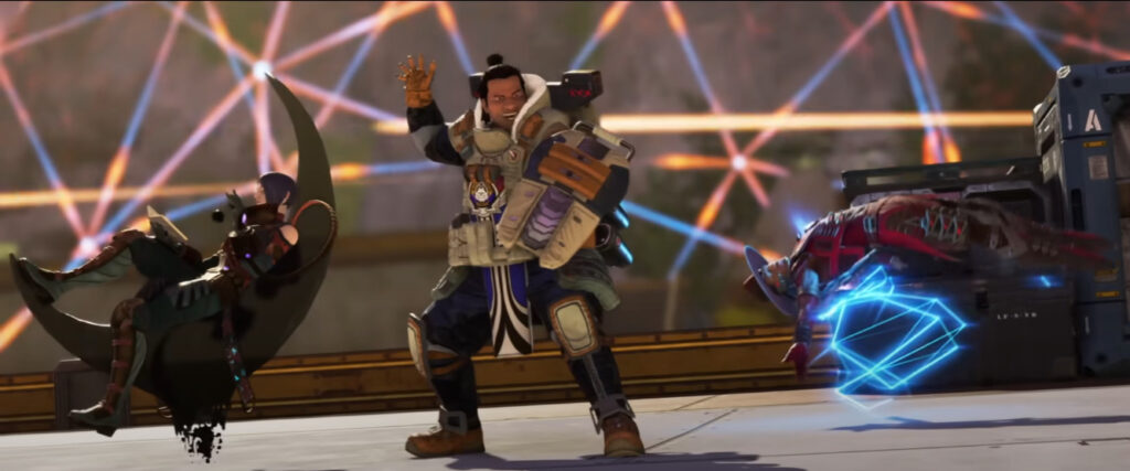 Gibby, Catalyst, and Seer in the Three Strikes trailer (Image via Apex Legends on YouTube)