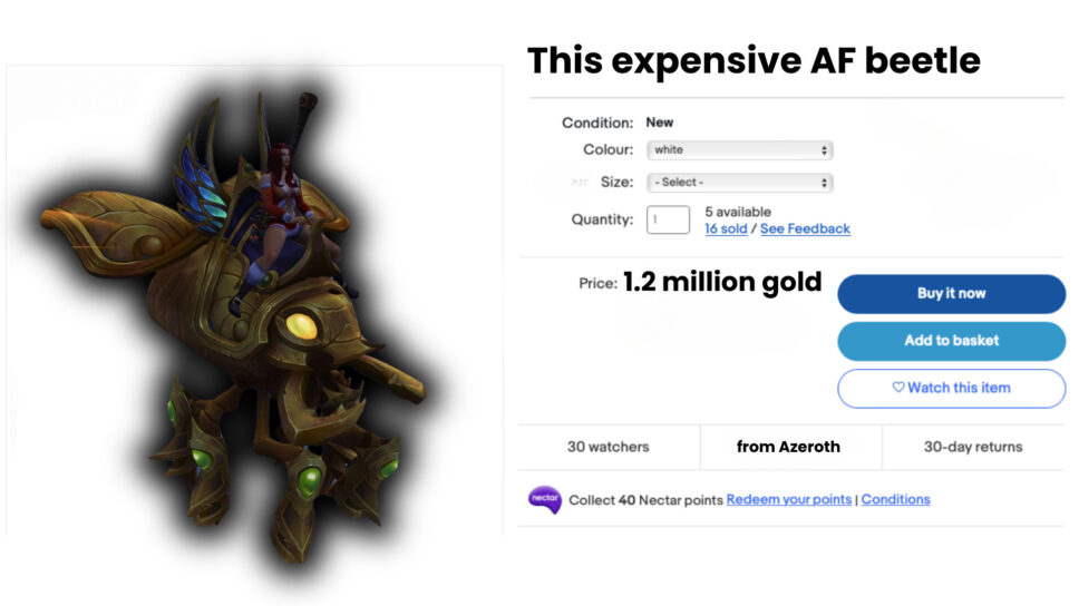 Blizzard starts 2024 by offering new, expensive WoW gold sinks cover image