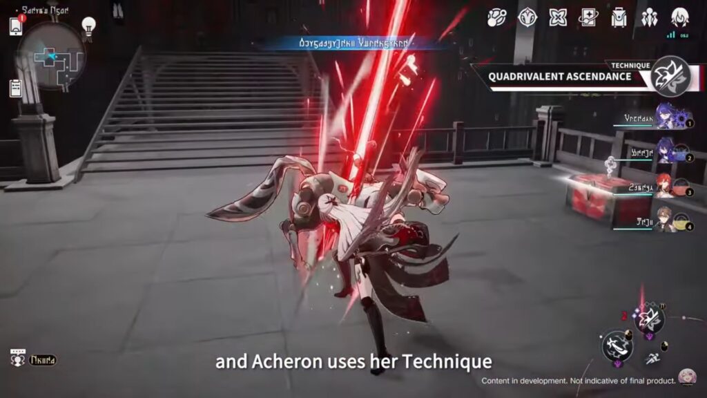 Acheron can instantly kill a normal enemy outside of battle with her Technique Quadrivalent Ascendance