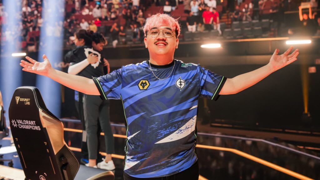 Jawgemo and EG were on top of the world at Champions 2023 (Photo by Colin Young-Wolff/Riot Games)