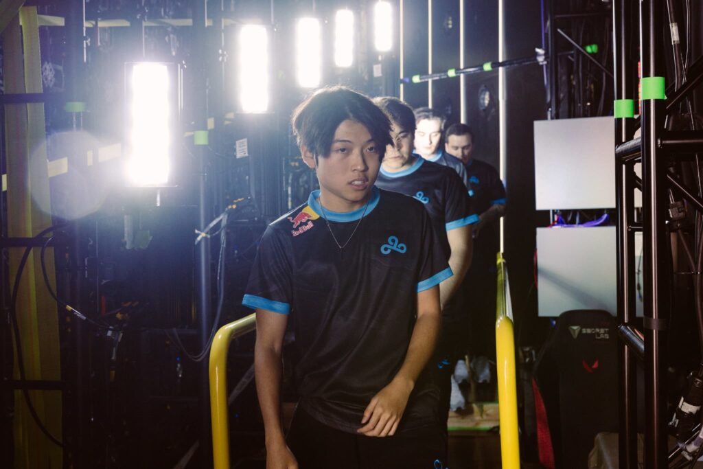 OXY of Cloud9 backstage at the VCT Americas Kickoff on Day 1 of Week 1 at Riot Games Arena on February 16, 2024. 