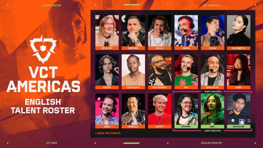 The list of broadcast talent is excitingly long for 2024 (Image via Riot Games)