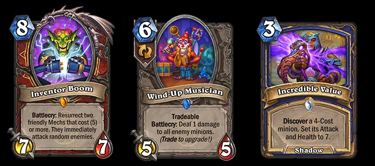 Hearthstone Whizbang's Workshop cards (Image via Blizzard Entertainment)