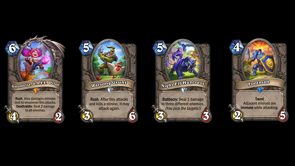 Hearthstone Warcraft Rumble cards (Images via Blizzard Entertainment)