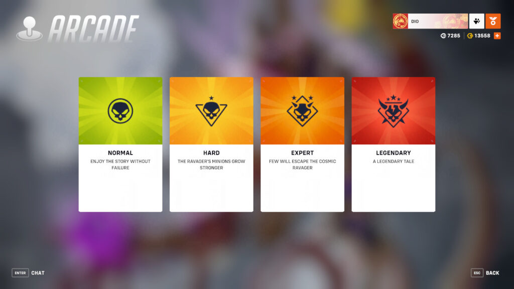 Available difficulty levels (Image via Blizzard Entertainment)