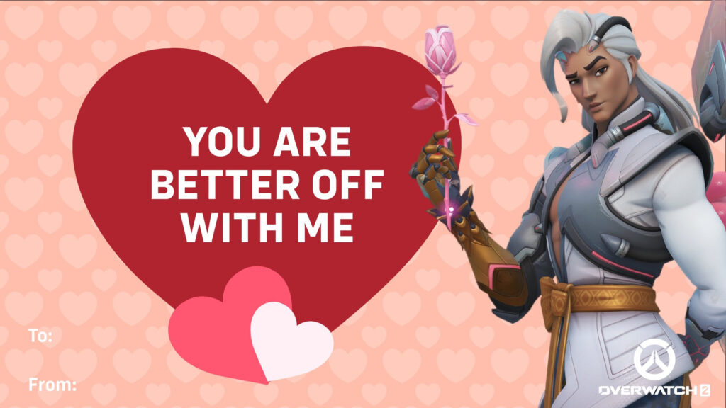 Lifeweaver Valentine's Day card (Image via Blizzard Entertainment)