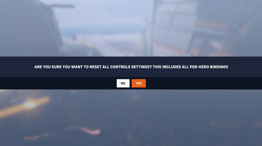 Default settings confirmation screenshot (Image via Blizzard Entertainment)