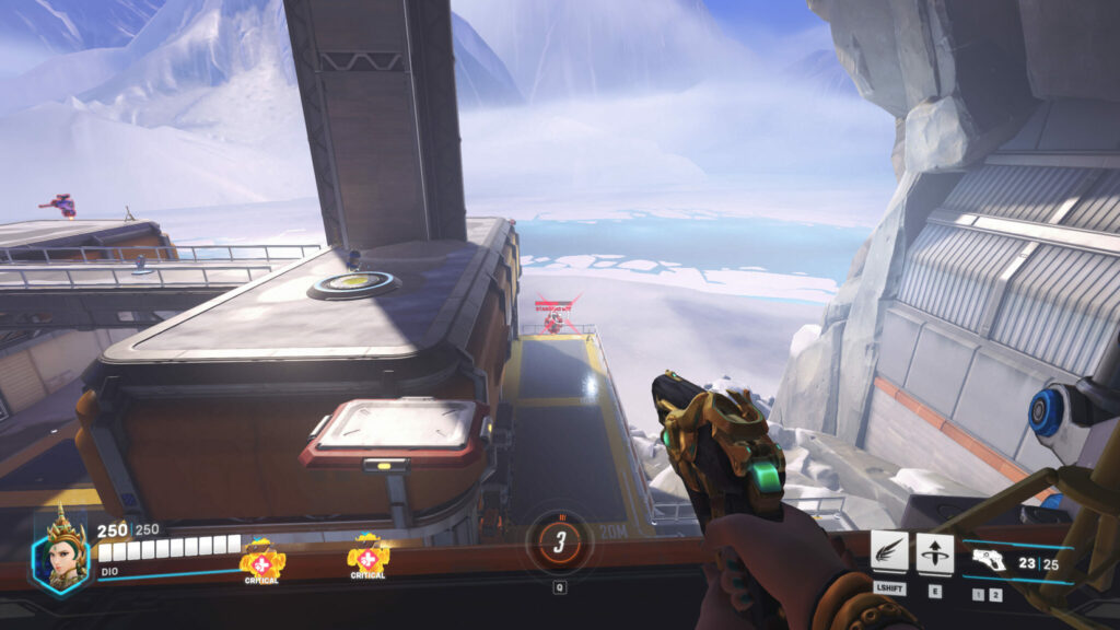 Mercy projectile size screenshot (Image via Blizzard Entertainment)