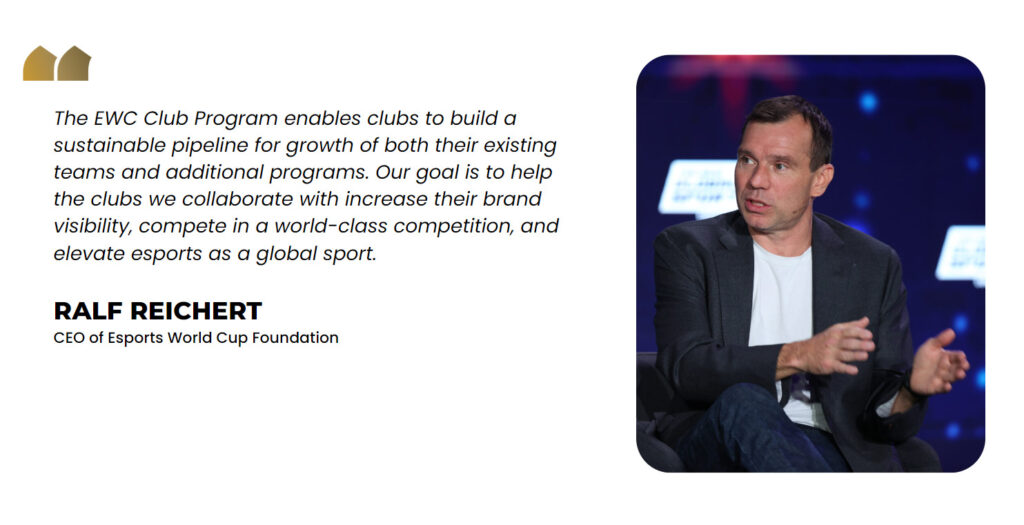 Ralf Reichert, CEO of Esports World Cup Foundation, shared his vision about the EWC Club Program (Image via Esports World Cup)